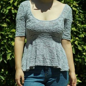 lace short sleeve top